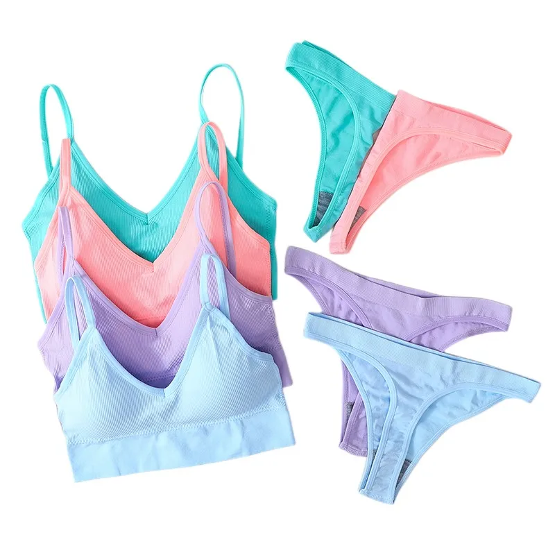 Women Bra And Panty Set U Back Bra Seamless Underwear Sport Bra Cropped Top Low Waist Thongs Sexy Lingerie Set Fitness Crop Top
Women Bra And Panty Set U Back Bra Seamless Underwear Sport Bra Cropped Top Low Waist Thongs Sexy Lingerie Set Fitness Crop Top