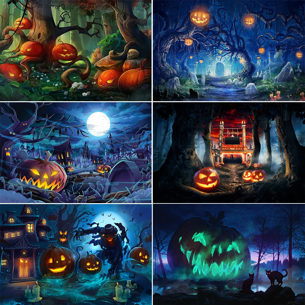 Jungle Dim Jack-o-lantern Halloween Photography Background Horror Forest Goblin Tomb Family Party Background Photography Props
Jungle Dim Jack-o-lantern Halloween Photography Background Horror Forest Goblin Tomb Family Party Background Photography Props