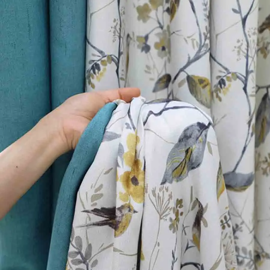 American Pastroal Bird Print Colorblocking Stitching Blue Meteor Burlap Half Blackout Curtains For Living Room Tulle Drapes #60
American Pastroal Bird Print Colorblocking Stitching Blue Meteor Burlap Half Blackout Curtains For Living Room Tulle Drapes #60