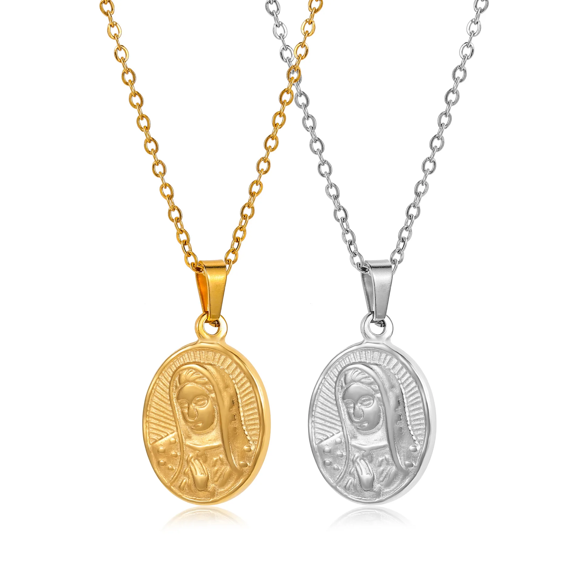 Gold Color Virgin Mary Pendant Necklaces for Men Women,Stainless Steel Metal Mother Mary Collar Religious Gifts Jewelry Gift
Gold Color Virgin Mary Pendant Necklaces for Men Women,Stainless Steel Metal Mother Mary Collar Religious Gifts Jewelry Gift