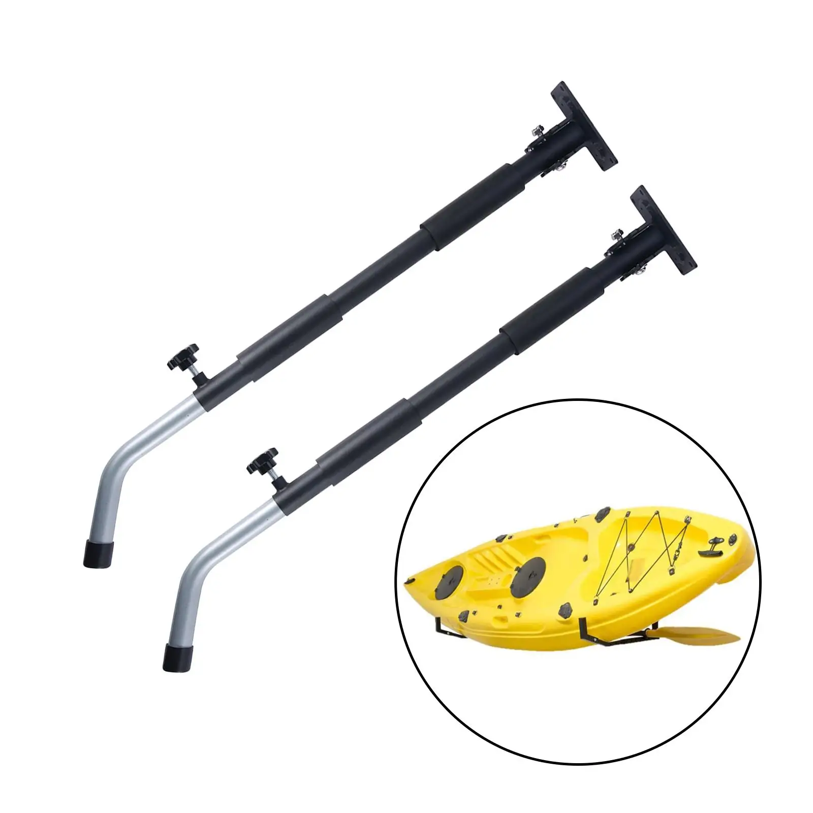 

Kayak Storage Rack Wall Mount Hanger Paddleboard Organizer Adjustable Bracket Heavy Duty Telescopic Paddle Holder for Indoor