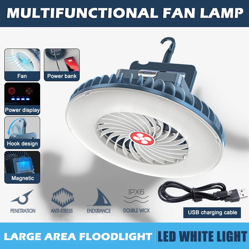 Портативная LED лампа-вентилятор
Портативная LED лампа-вентилятор