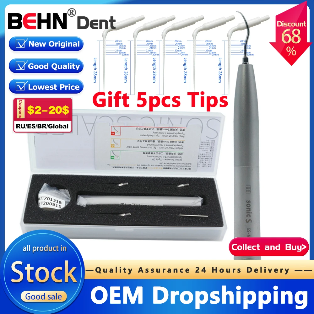 Wholesale Dental Sonicflex air scaler handpiece with 3 tips endodontic root canal irrigating Sonic Scaling Dental Scaler Tips
Wholesale Dental Sonicflex air scaler handpiece with 3 tips endodontic root canal irrigating Sonic Scaling Dental Scaler Tips