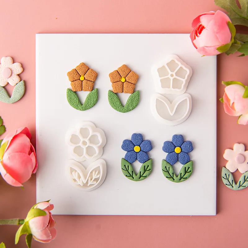 Soft Pottery Earrings Polymer Clay Cutting Mold Flower Leaf Tulip Lotus Shape Clay DIY Jewelry Pendant Pottery Making Tools
Soft Pottery Earrings Polymer Clay Cutting Mold Flower Leaf Tulip Lotus Shape Clay DIY Jewelry Pendant Pottery Making Tools
