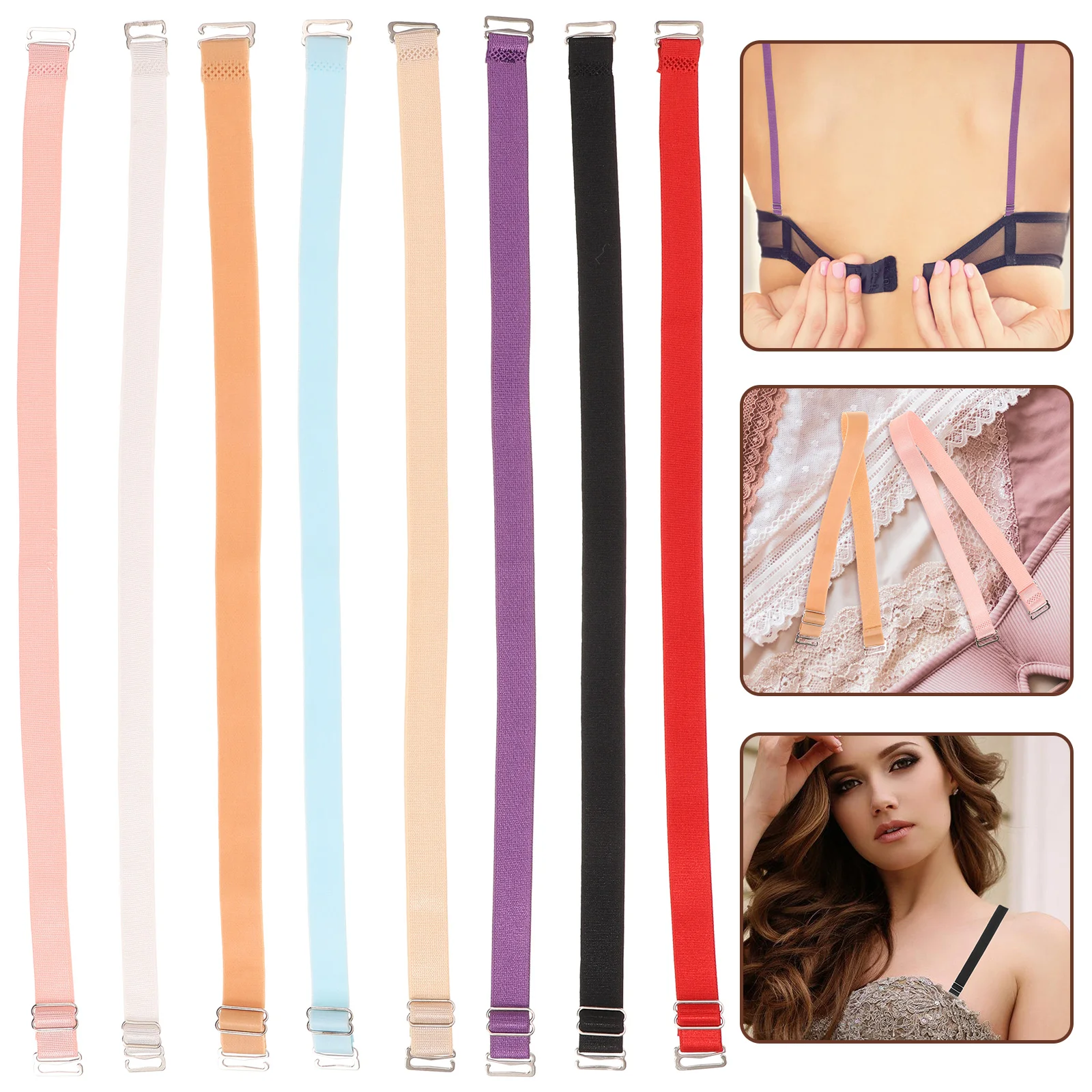 8 Pcs Straps Elastic Adjustable Anti-skid Good Replace Women Metal Shoulder Women's Bras
8 Pcs Straps Elastic Adjustable Anti-skid Good Replace Women Metal Shoulder Women's Bras