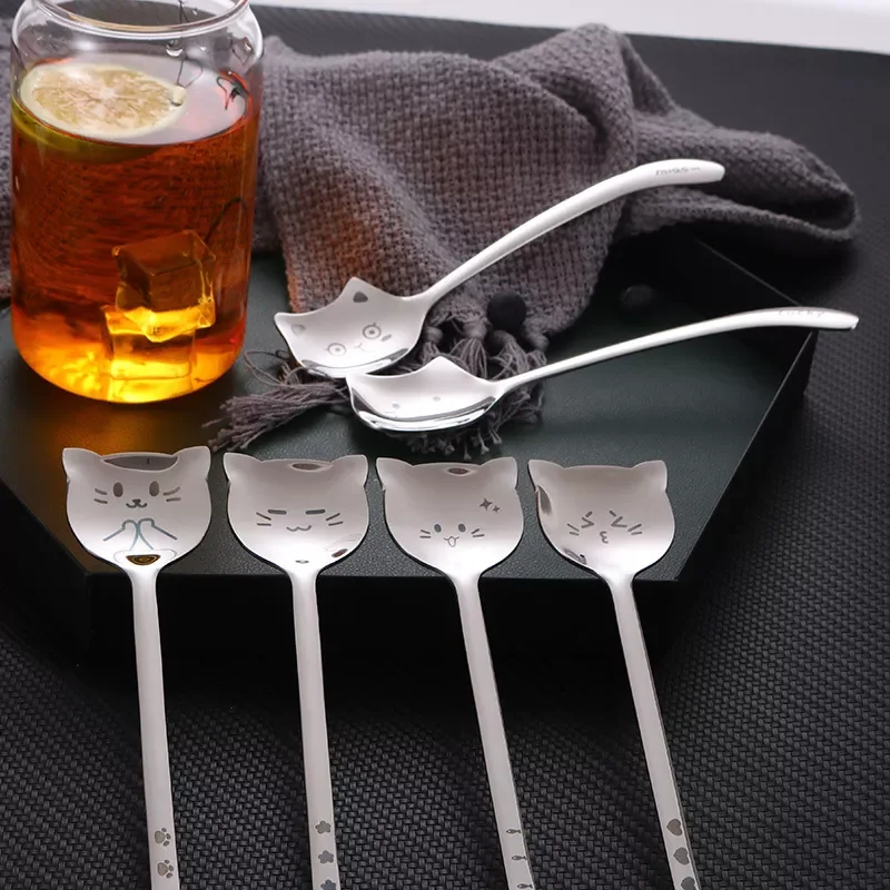 2023New Cute Cat Long Handle Teaspoon Creative Coffee Spoon 304 Stainless Steel Cat Spoon Bar Tableware
2023New Cute Cat Long Handle Teaspoon Creative Coffee Spoon 304 Stainless Steel Cat Spoon Bar Tableware