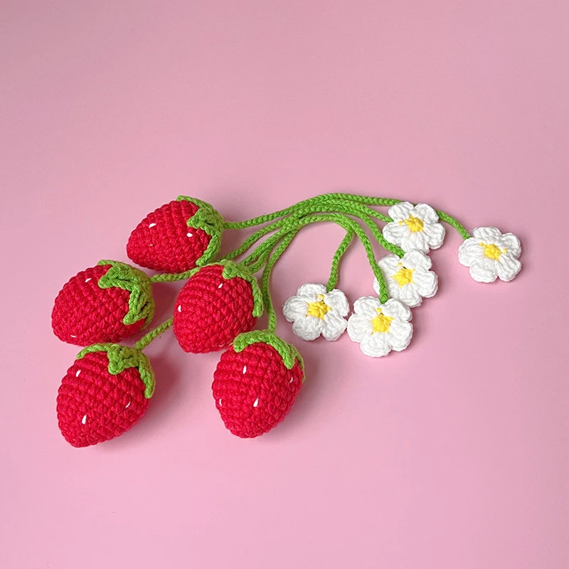 1PC Handmade Knitted Strawberry Keychain Keyring Crochet Flower Leaf Bag Charm Pendant Hanging Ornament Handbag Decor
1PC Handmade Knitted Strawberry Keychain Keyring Crochet Flower Leaf Bag Charm Pendant Hanging Ornament Handbag Decor