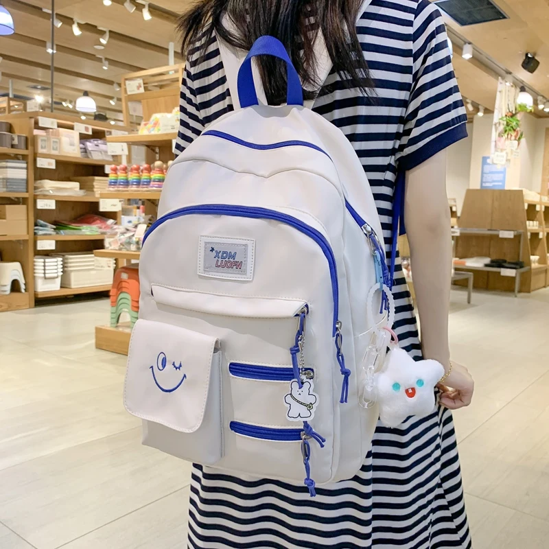 Милые женские студенческие сумки, дорожный рюкзак для ноутбука для девушек, Женская водонепроницаемая школьная сумка, Модный женский нейлоновый рюкзак для колледжа 
Милые женские студенческие сумки, дорожный рюкзак для ноутбука для девушек, Женская водонепроницаемая школьная сумка, Модный женский нейлоновый рюкзак для колледжа
