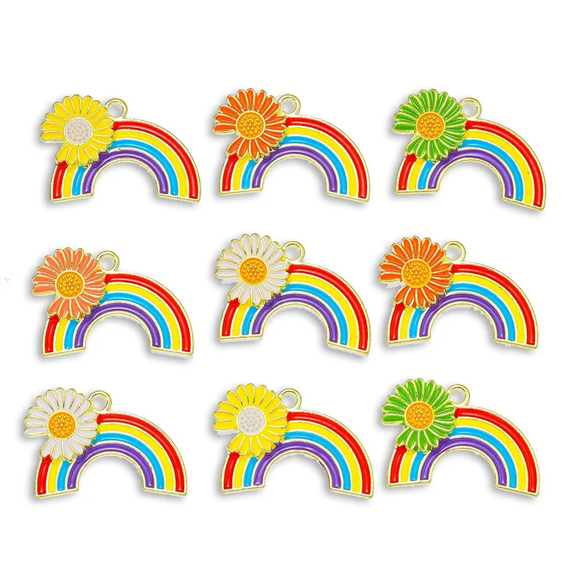 20Pcs Colorful Rainbow Daisy Alloy Pendant Red Blue Enamel Color Charm for Women Bracelet Necklace Earrings DIY Jewelry Making
20Pcs Colorful Rainbow Daisy Alloy Pendant Red Blue Enamel Color Charm for Women Bracelet Necklace Earrings DIY Jewelry Making