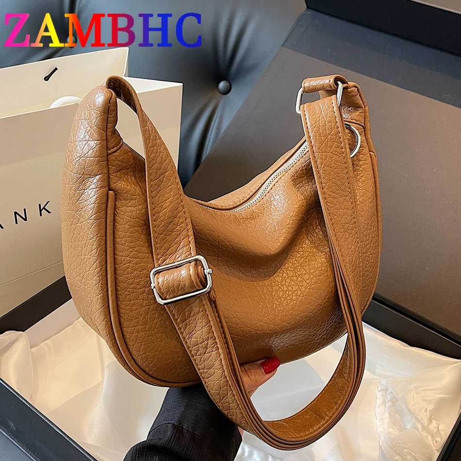 Designer Simple Women's Hobos Bag Soft PU Leather Shoulder Crossbody Bags for Women 2023 Vintage Lady Half Moon Handbags Travel
Designer Simple Women's Hobos Bag Soft PU Leather Shoulder Crossbody Bags for Women 2023 Vintage Lady Half Moon Handbags Travel