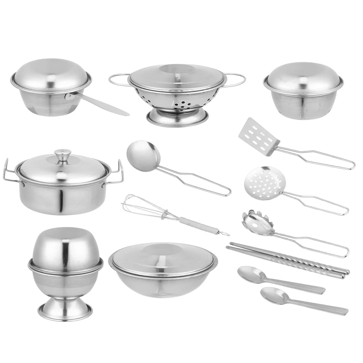 20pcs Pretend Cooking Stainless Steel Kitchen Toys Simulation Cooking for Children Toddlers
20pcs Pretend Cooking Stainless Steel Kitchen Toys Simulation Cooking for Children Toddlers