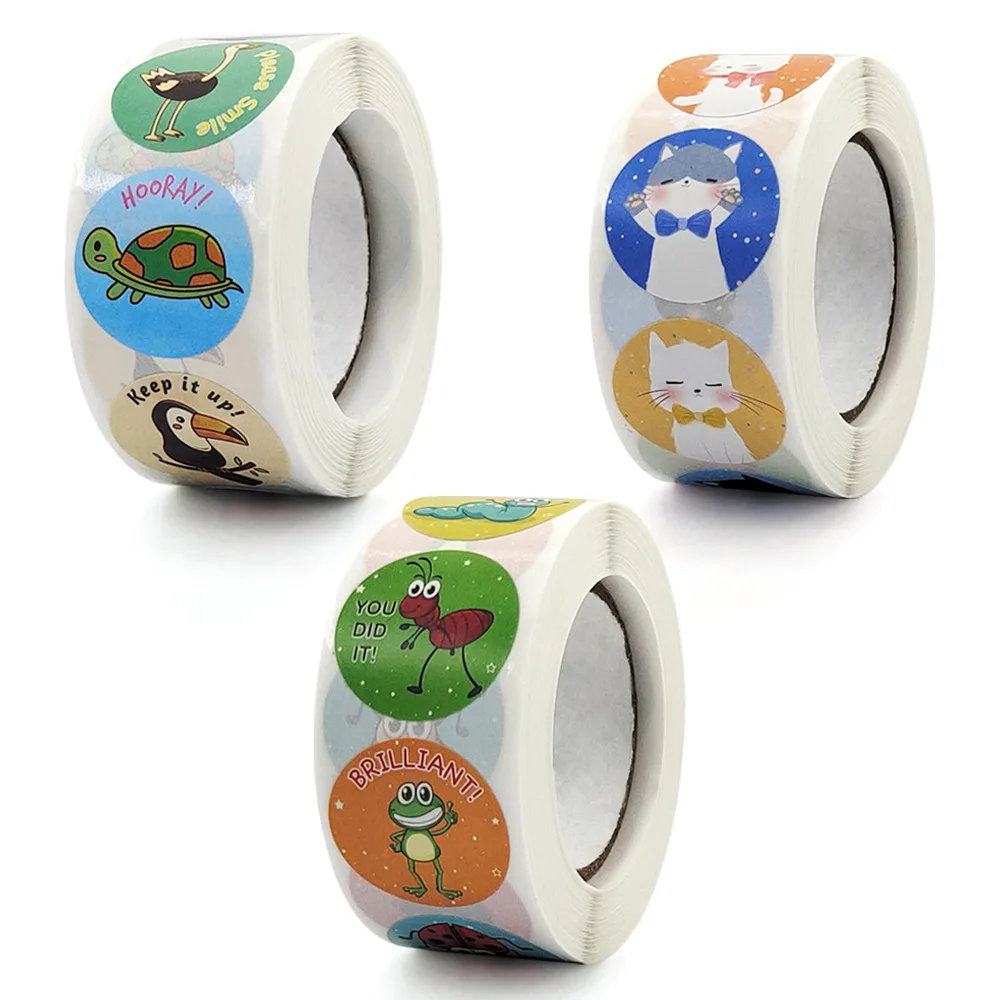 Inspirational Stickers for Children Cute Animal Labels Reward Stickers Encourage Stickers Self-adhesive Labels 500PCS/ Roll
Inspirational Stickers for Children Cute Animal Labels Reward Stickers Encourage Stickers Self-adhesive Labels 500PCS/ Roll