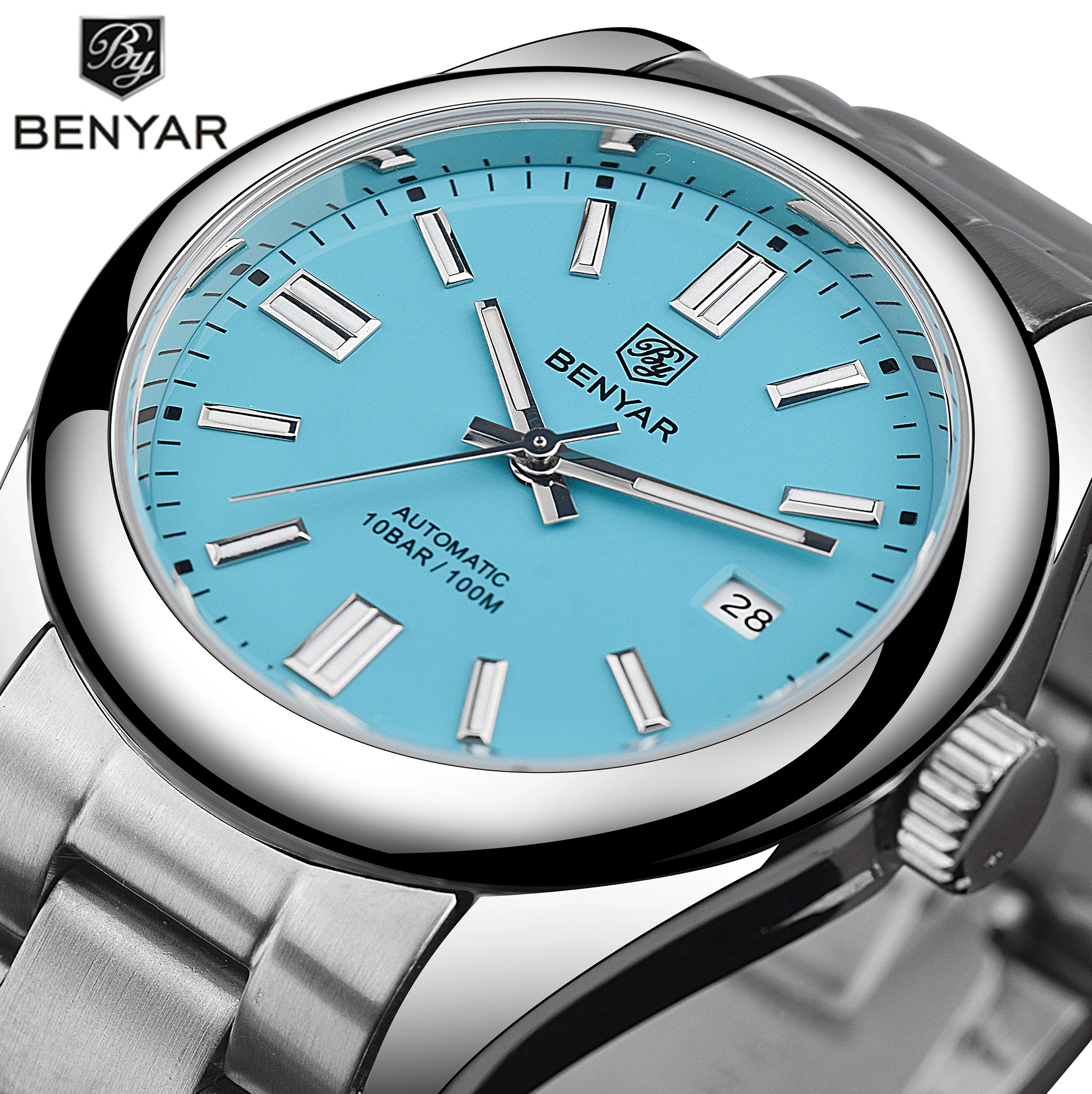 2022 BENYAR Top Brand Men Mechanical Wristwatches 10Bar Waterproof Automatic Watch Stainless Steel New Luxury Relogios for Men
2022 BENYAR Top Brand Men Mechanical Wristwatches 10Bar Waterproof Automatic Watch Stainless Steel New Luxury Relogios for Men