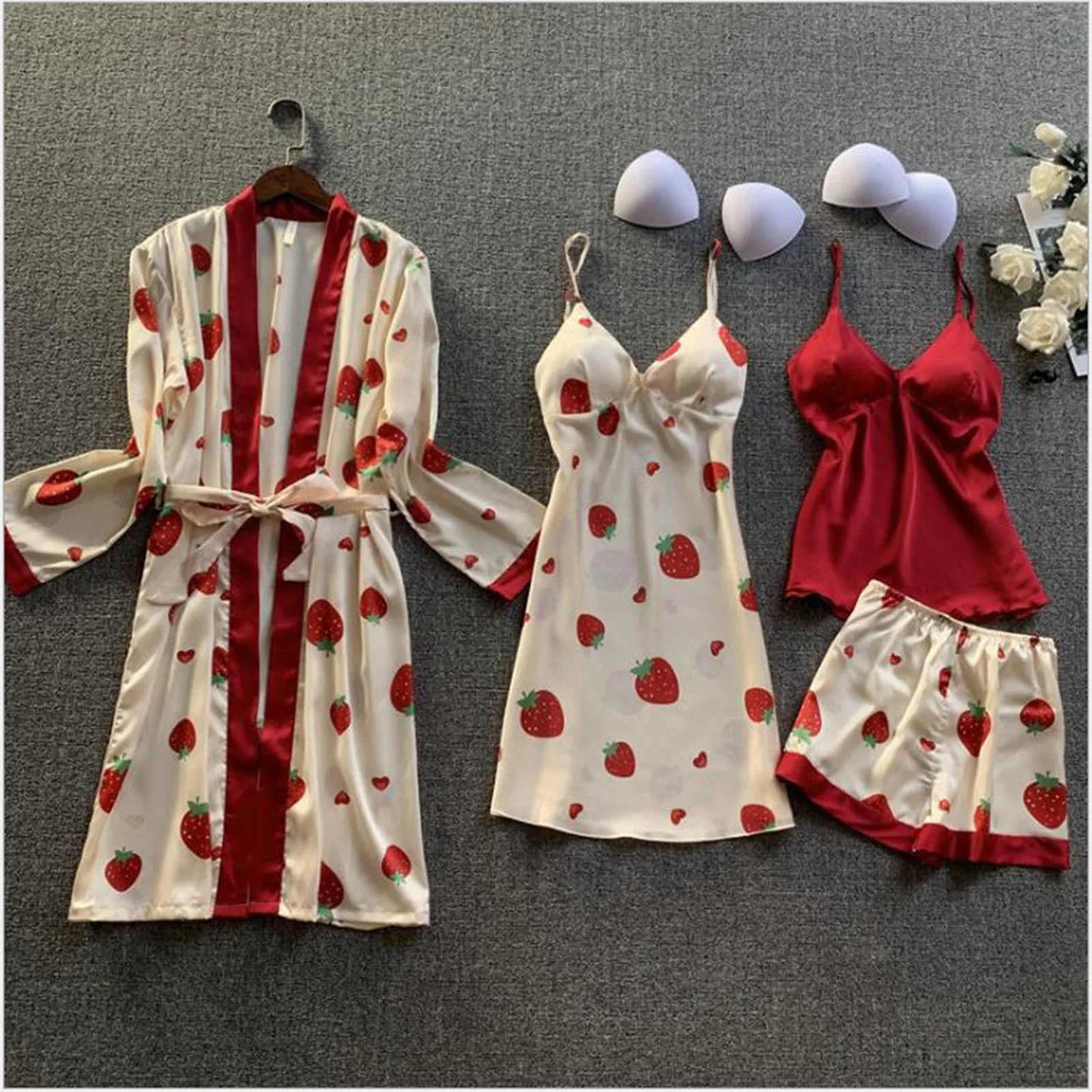 Womens plus Night Shirts Women Pajamas Set Tall Women Pajamas Robes Gown Nightgown Sets 4 Pieces Heart Dot Fashion Daily
Womens plus Night Shirts Women Pajamas Set Tall Women Pajamas Robes Gown Nightgown Sets 4 Pieces Heart Dot Fashion Daily