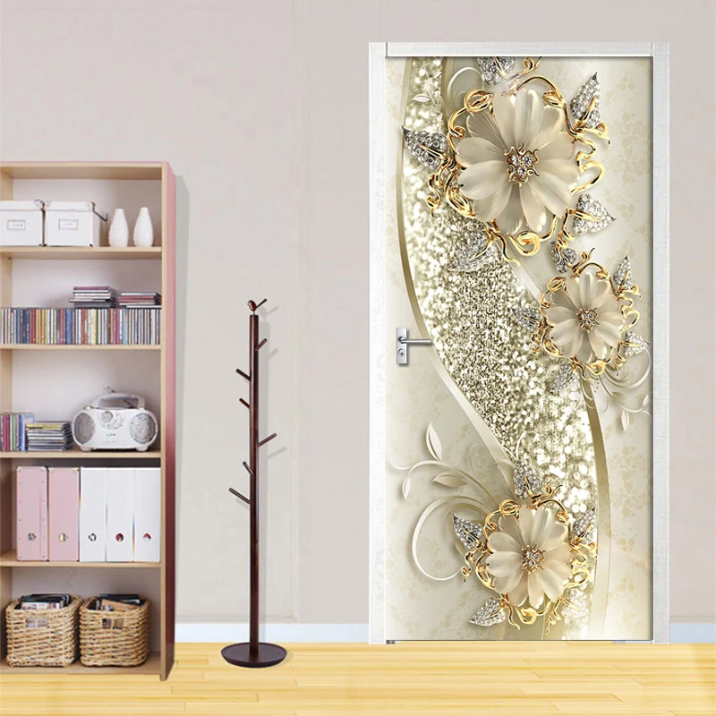 3D Door Sticker Golden Embossed Flowers Wall Mural Art Wallpaper Poster Door Sticker PVC Self Adhesive Removable Home Door Decal
3D Door Sticker Golden Embossed Flowers Wall Mural Art Wallpaper Poster Door Sticker PVC Self Adhesive Removable Home Door Decal