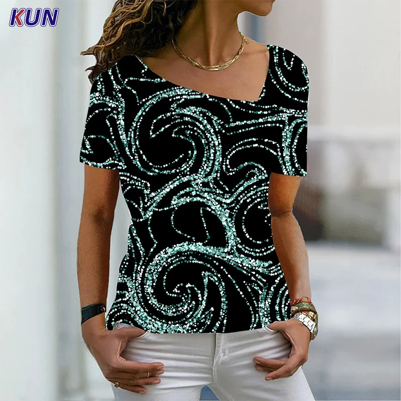 2022 New Summer Women's Fashion Casual Theme Abstract Geometric T Shirt V Neck Basic Tops 3D Plus Size Print Shirt 6XL Pullover
2022 New Summer Women's Fashion Casual Theme Abstract Geometric T Shirt V Neck Basic Tops 3D Plus Size Print Shirt 6XL Pullover
