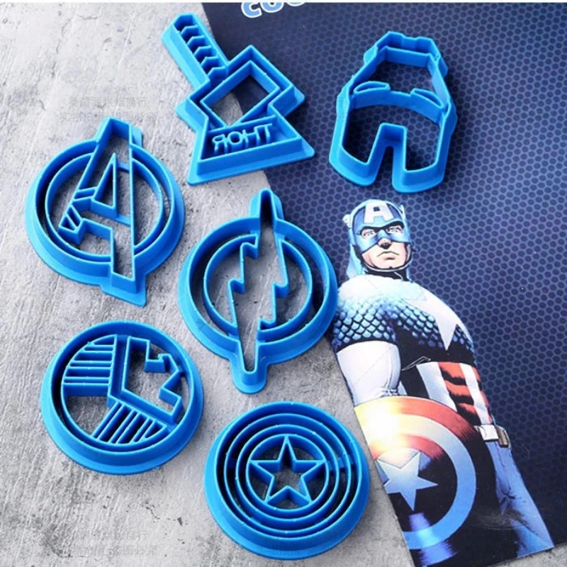 6pcs/set Disney Marvel Legends Avengers 3D Pressing Cookies Cutter Bakeware Accessories Bakery Tools DIY Kitchen Party Supplies
6pcs/set Disney Marvel Legends Avengers 3D Pressing Cookies Cutter Bakeware Accessories Bakery Tools DIY Kitchen Party Supplies