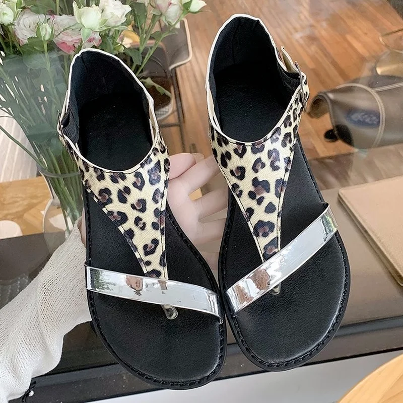 Gladiator Sandals Women Belt Roman Sandals Open Toe Shoes Fashion Summer New Sandals Silver Bling Leopard Print Platform Sandals
Gladiator Sandals Women Belt Roman Sandals Open Toe Shoes Fashion Summer New Sandals Silver Bling Leopard Print Platform Sandals