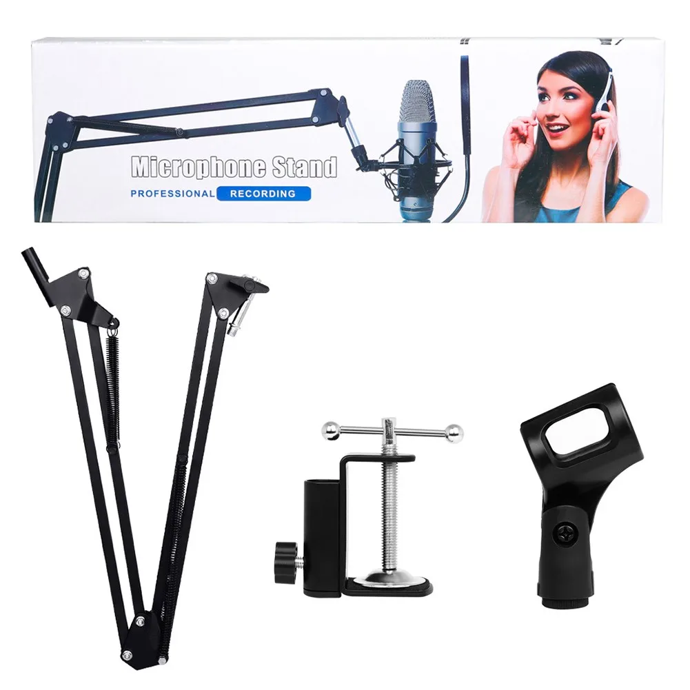 Extendable Recording Microphone Holder Suspension Microphone Scissor Arm Stand Adjustable Mic Desktop Arm Bracket With Clamp
Extendable Recording Microphone Holder Suspension Microphone Scissor Arm Stand Adjustable Mic Desktop Arm Bracket With Clamp