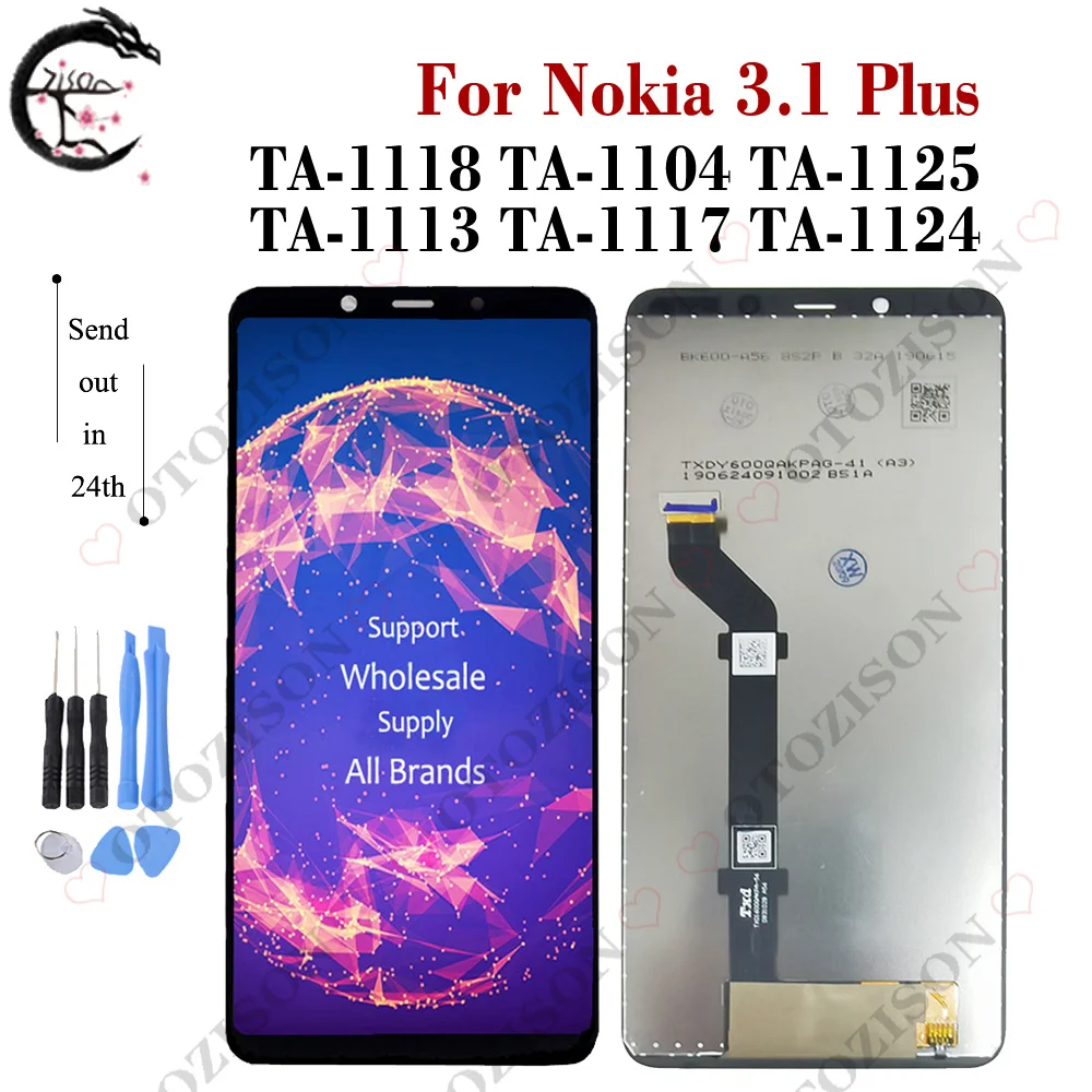Дисплей для Nokia 3.1 Plus ЖК-дисплей TA-1118 TA-1104 TA-1125 TA-1113 TA-1117 ЖК-экран с сенсорным