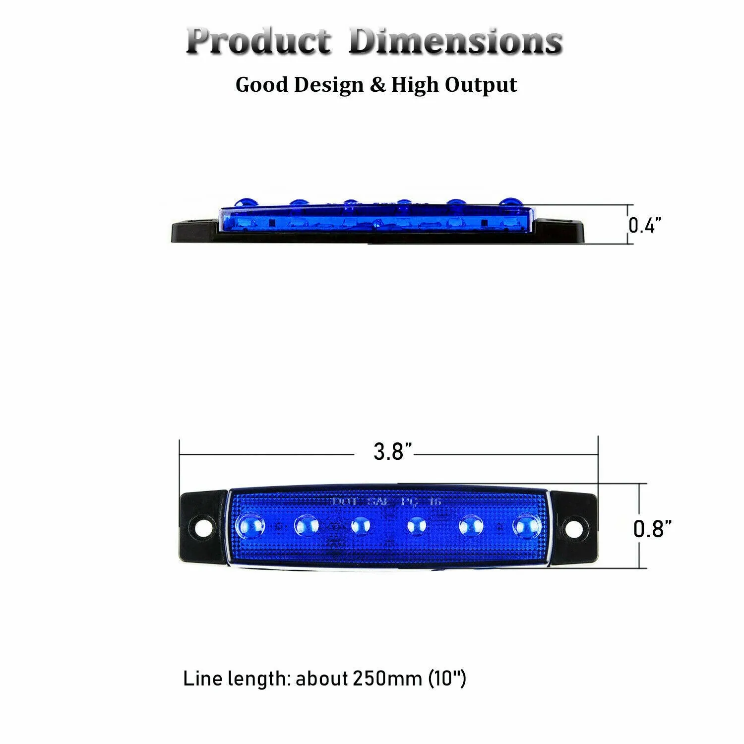 12 Pcs Marine Boat LED Cabin Deck Courtesy Light Stern Transom Lamp Blue Trailer Truck 6LED Side Marker Light RV 12V-24V
12 Pcs Marine Boat LED Cabin Deck Courtesy Light Stern Transom Lamp Blue Trailer Truck 6LED Side Marker Light RV 12V-24V