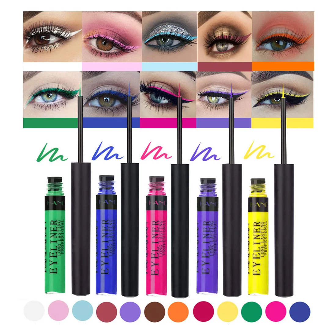 Colorful Eyeliner Pen Eyes Makeup Waterproof Liquid Eye Liner Pencil 12 Colors Optional Make up Cosmetics Long-lasting Matte Pen
Colorful Eyeliner Pen Eyes Makeup Waterproof Liquid Eye Liner Pencil 12 Colors Optional Make up Cosmetics Long-lasting Matte Pen