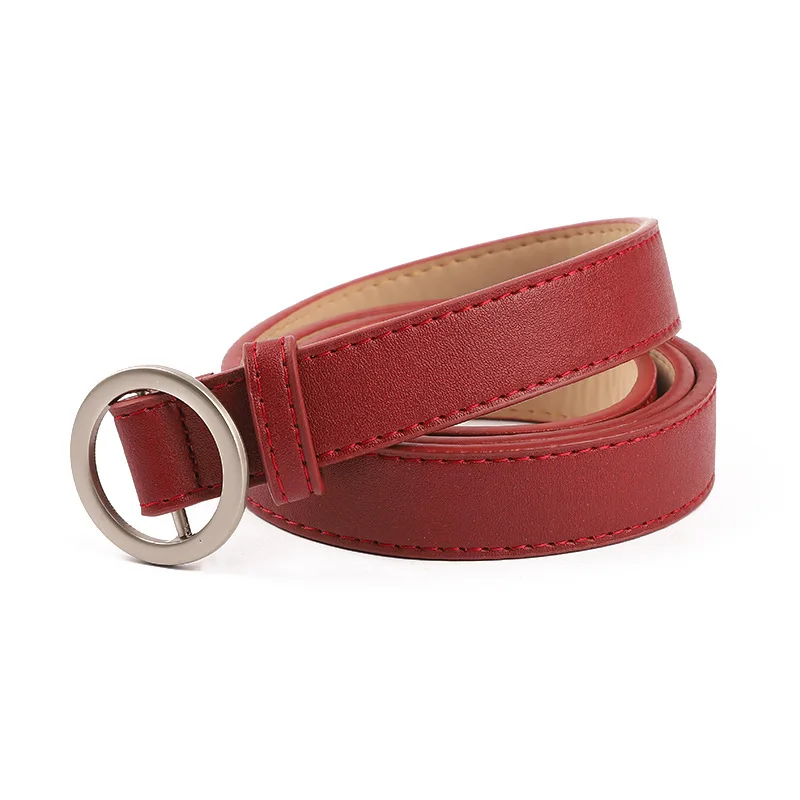 GOOWAIL Brand Women Belts Round Alloy Buckle Fashion Thin Waist Belt High Quality Pu Leather Spring Jeans Decoration Accessories
GOOWAIL Brand Women Belts Round Alloy Buckle Fashion Thin Waist Belt High Quality Pu Leather Spring Jeans Decoration Accessories
