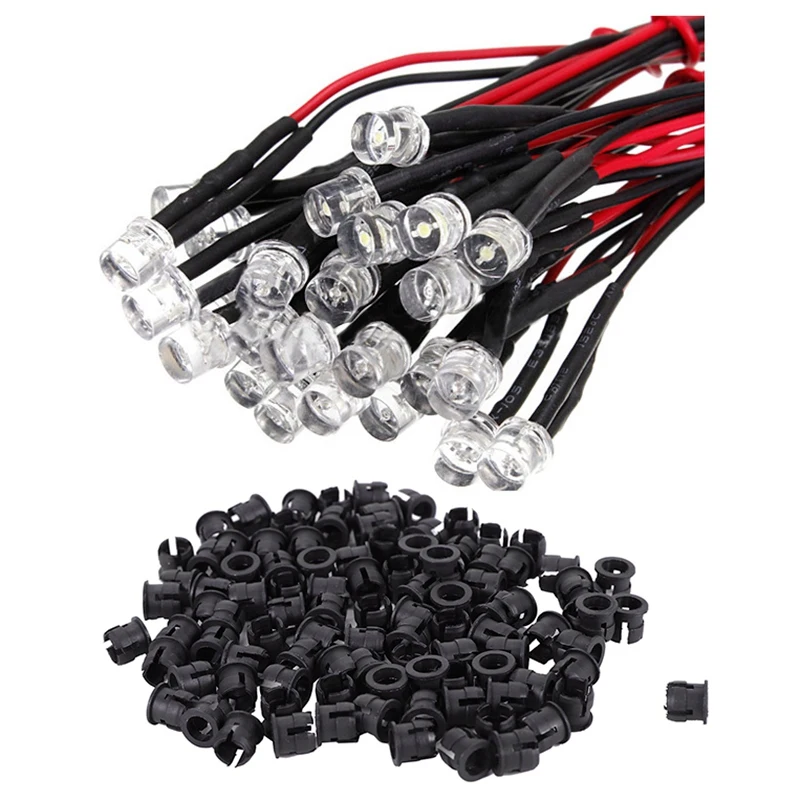 100Pcs Black Plastic 5Mm Led Clip Holder Display Panel Mount Cases & 10Pcs 20Cm 12V Wired For Light Emitting Diode Wiring Led Lo
100Pcs Black Plastic 5Mm Led Clip Holder Display Panel Mount Cases & 10Pcs 20Cm 12V Wired For Light Emitting Diode Wiring Led Lo