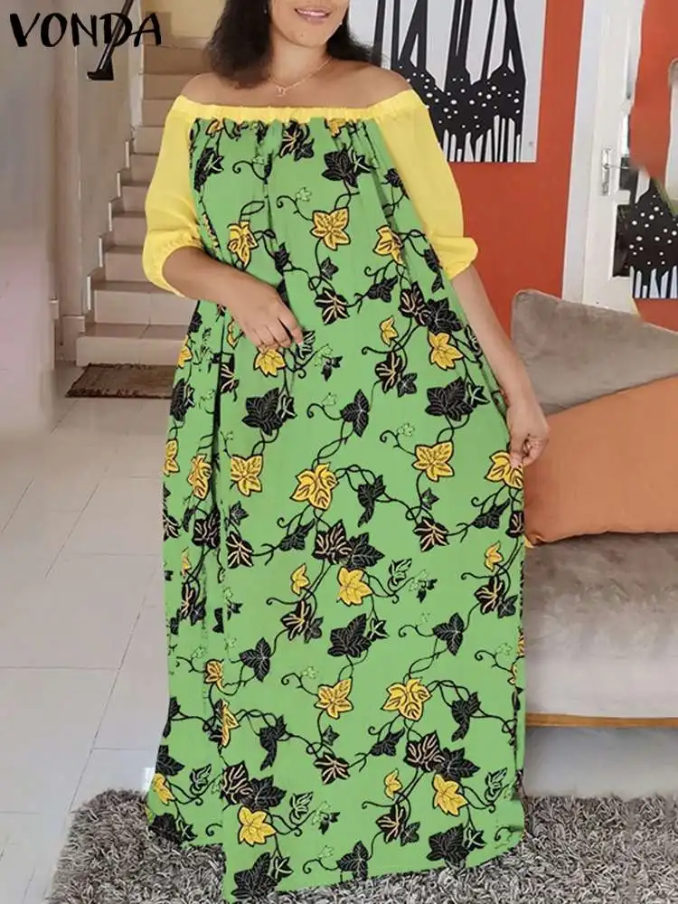 VONDA Summer Bohemian Sundress 2022 Women Casual Loose Vintage Printed Maxi Vestidos Off Shoulder Sexy Half Sleeve Holiday Robe
VONDA Summer Bohemian Sundress 2022 Women Casual Loose Vintage Printed Maxi Vestidos Off Shoulder Sexy Half Sleeve Holiday Robe