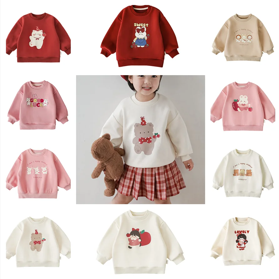 Kids Girl Sweater Cute Sweatshirt Autumn 2023 Korean New Baby Girls Cartoon Long Sleeve Hoodie Top Pink White Red
Kids Girl Sweater Cute Sweatshirt Autumn 2023 Korean New Baby Girls Cartoon Long Sleeve Hoodie Top Pink White Red