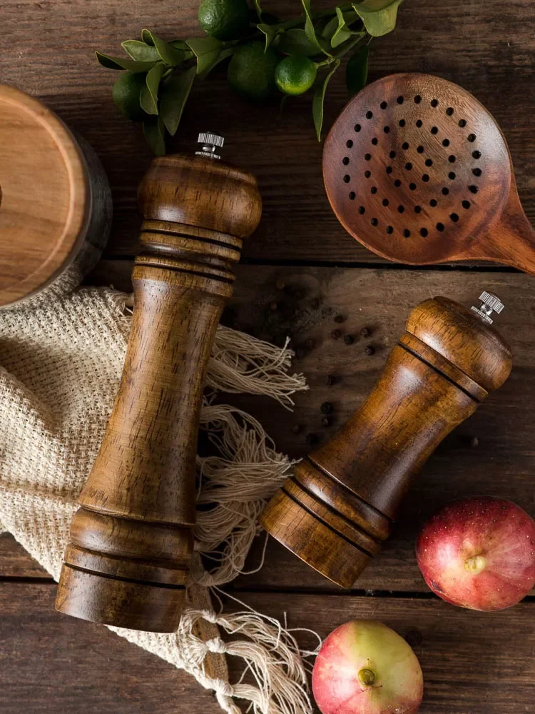 5" 8" 10" Salt and Pepper Grinder, Solid Wood Spice Pepper Mill with Strong Adjustable Ceramic Grinder Kitchen Cooking Tools
5" 8" 10" Salt and Pepper Grinder, Solid Wood Spice Pepper Mill with Strong Adjustable Ceramic Grinder Kitchen Cooking Tools