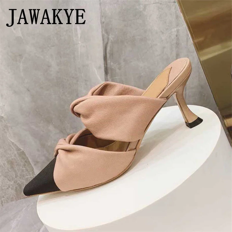 2022 Luxury Brand Women Leather Slippers High Heels Mules Elegant Ladies Pointy Toe Dance Pumps Summer Banquet Sandals For Woman
2022 Luxury Brand Women Leather Slippers High Heels Mules Elegant Ladies Pointy Toe Dance Pumps Summer Banquet Sandals For Woman