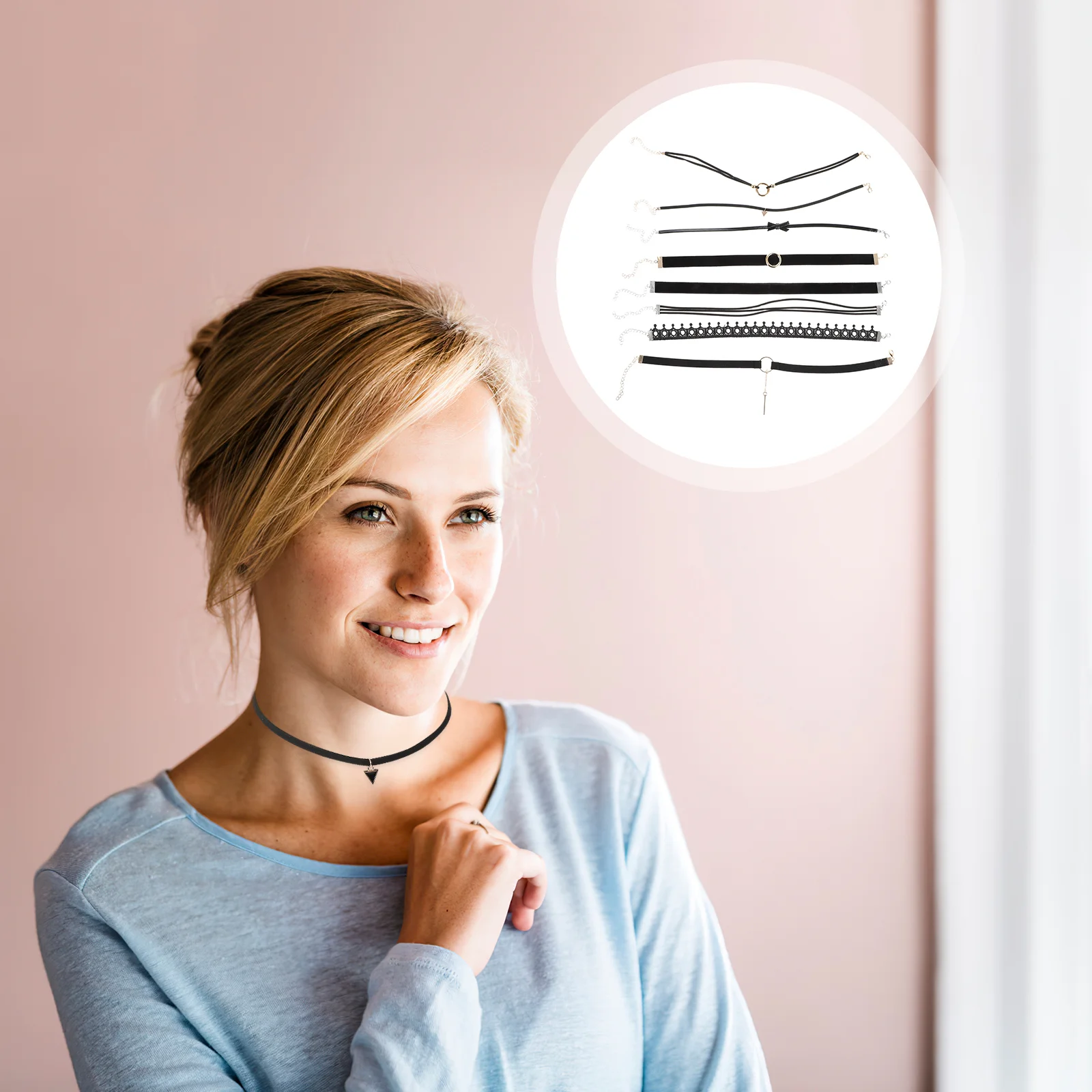 8pcs Choker Necklace Adjustable Choker Fashion Collar Necklace Neck Decor 
8pcs Choker Necklace Adjustable Choker Fashion Collar Necklace Neck Decor