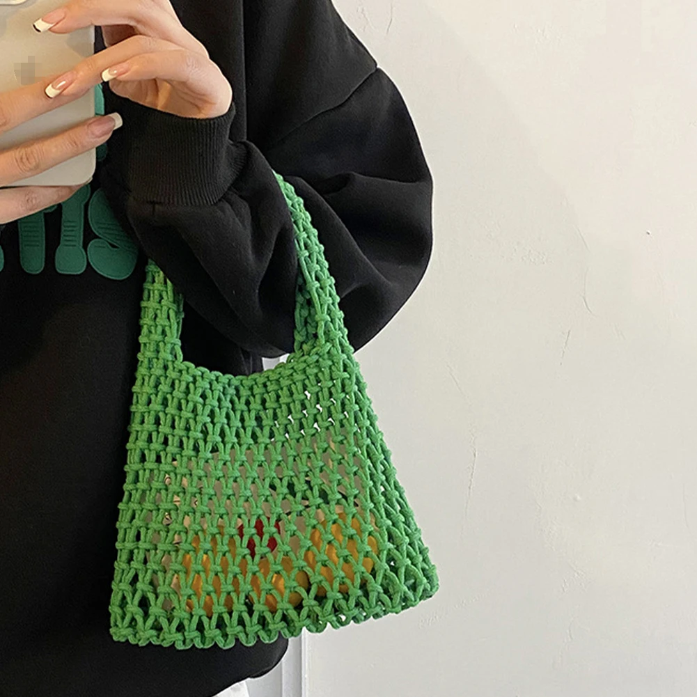 1pc Simple Hollow Out Shoulder Bag Women Summer Beach Travel Shopper Tote Mesh Rope Weaving Straw Net Bags Ladies Handbags
1pc Simple Hollow Out Shoulder Bag Women Summer Beach Travel Shopper Tote Mesh Rope Weaving Straw Net Bags Ladies Handbags