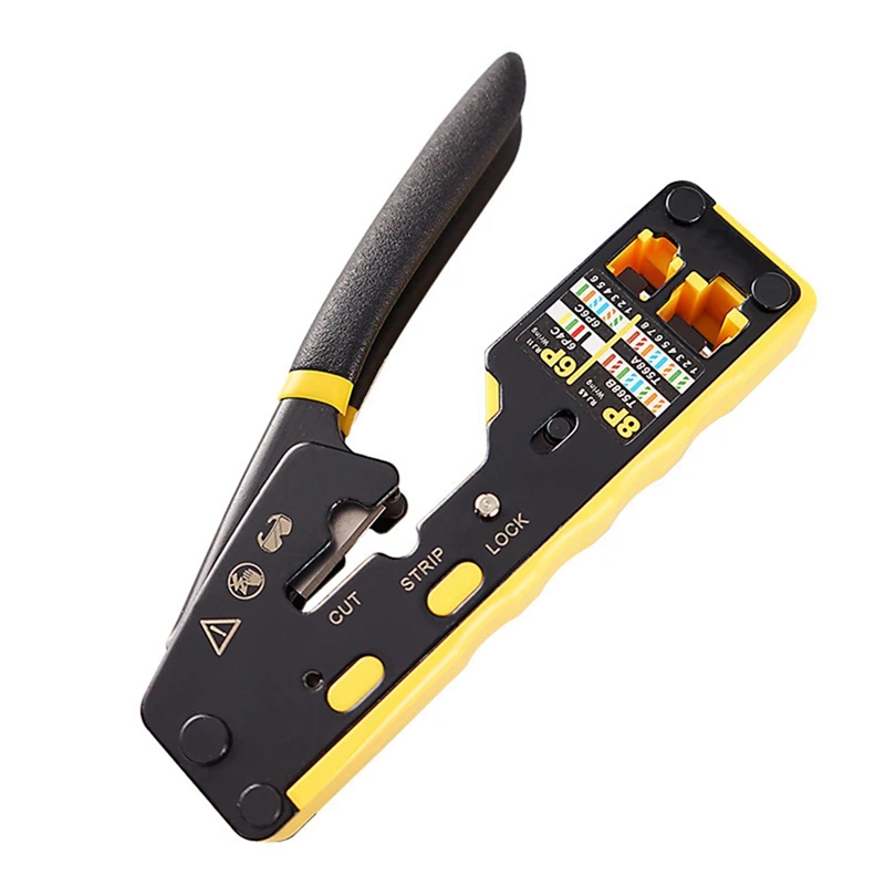 RJ45 Pass Through Crimp Tool For Cat5 Cat6 Modular Connector Ethernet Crimp Tool 8P 6P Pass Through Ethernet Crimper
RJ45 Pass Through Crimp Tool For Cat5 Cat6 Modular Connector Ethernet Crimp Tool 8P 6P Pass Through Ethernet Crimper