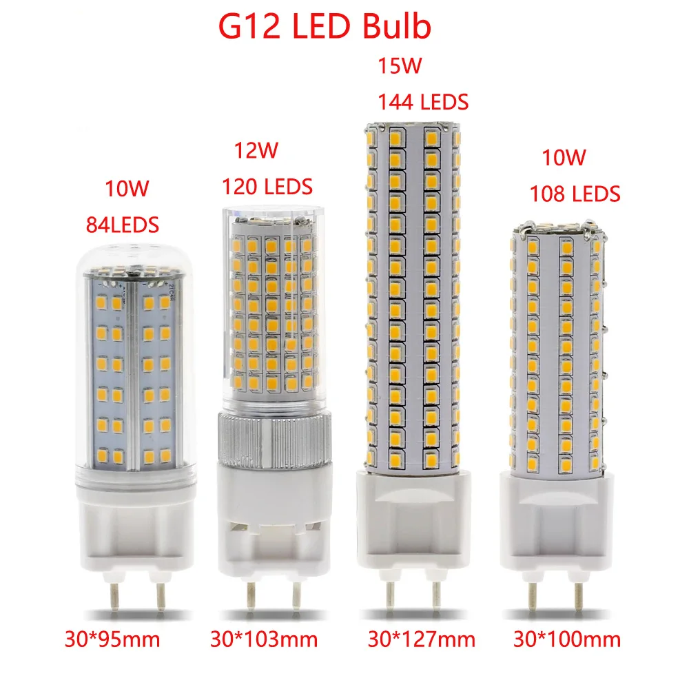 

G12 LED Bulb G12 Spotlight Corn Blub AC85-265V 10W 1000LM 15W 1500LM SMD2835 LED Corn Bulb Lamp Warm white Nature white 4000k.