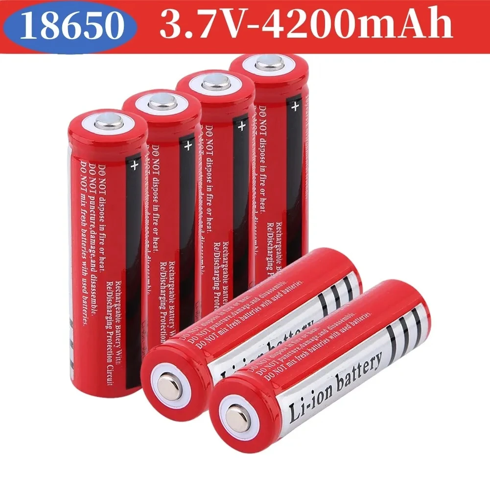 

NEW 2-20 PCS 18650 Batterie 3,7V 4200mAh Wiederaufladbare Liionsbatterie Für Led Taschenlampe Torch Batery Litio Batterie