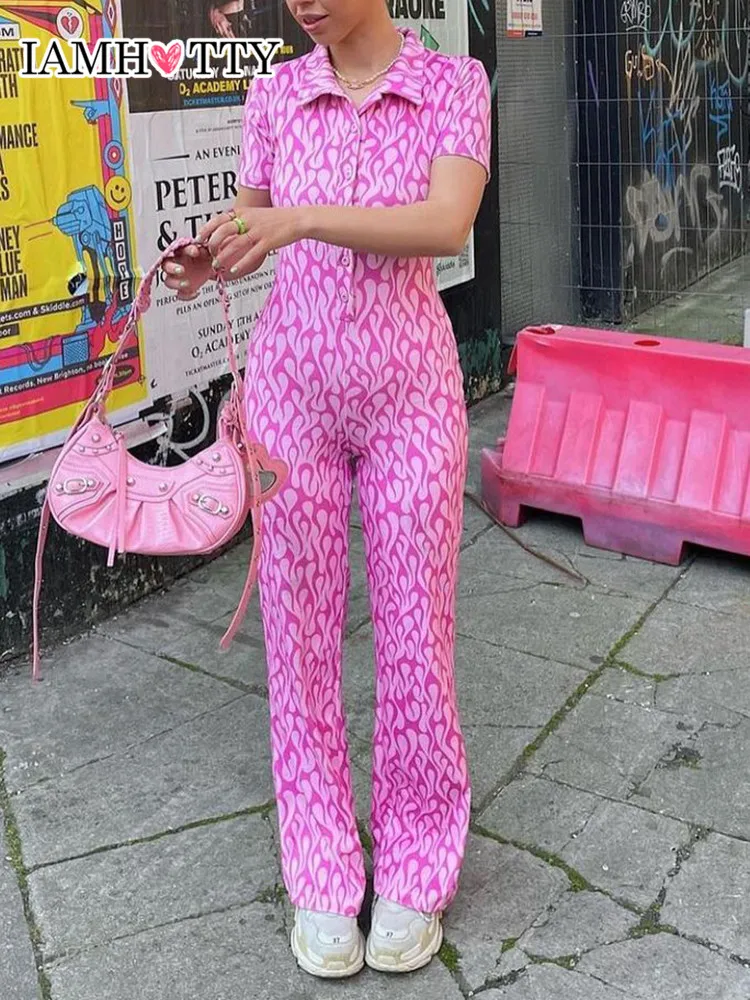IAMHOTTY Floral Print High Street Sporty Jumpsuit Women Harajuku Playsuit Button Up Turn-down Neck Knitted Overalls Sexy Rompers
IAMHOTTY Floral Print High Street Sporty Jumpsuit Women Harajuku Playsuit Button Up Turn-down Neck Knitted Overalls Sexy Rompers