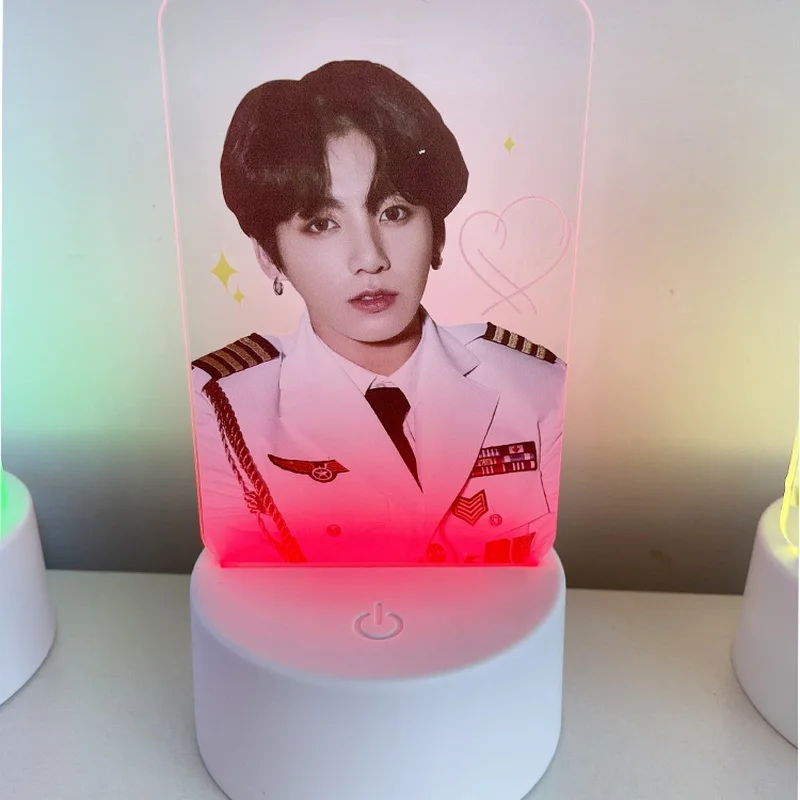 Kpop Bangtan Boys Color Changing Night Lights Acrylic 3D Lamps Decorative Anime Bedroom Decor Desktop Bedside Light Photocard
Kpop Bangtan Boys Color Changing Night Lights Acrylic 3D Lamps Decorative Anime Bedroom Decor Desktop Bedside Light Photocard