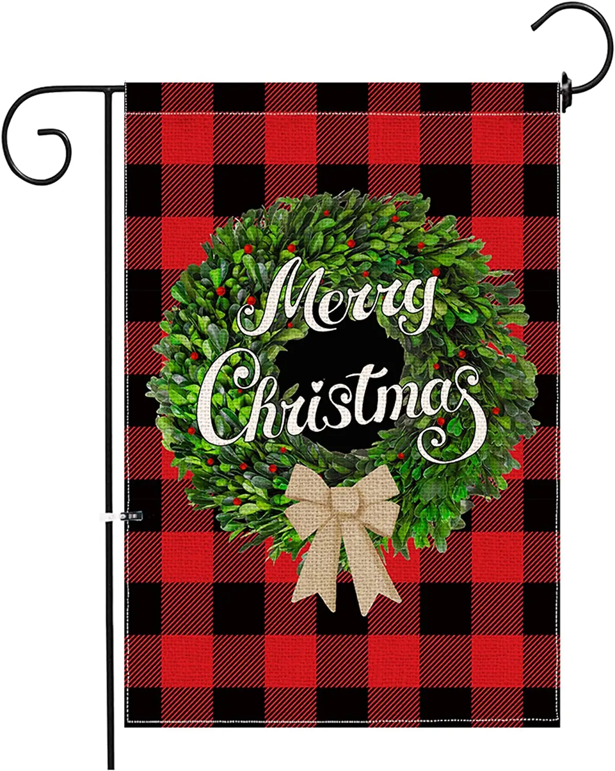 Christmas Garden Flag Vertical Double Sided Burlap Red Black Buffalo Boxwood Wreath Merry Christmas Garden Flags Winter Rustic
Christmas Garden Flag Vertical Double Sided Burlap Red Black Buffalo Boxwood Wreath Merry Christmas Garden Flags Winter Rustic