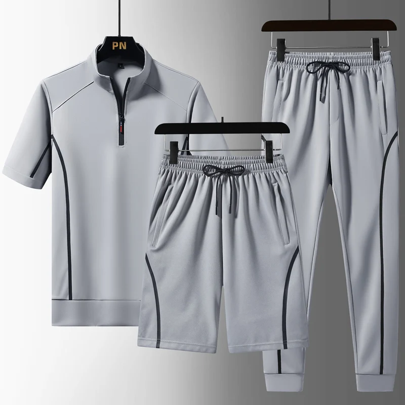 New Men's Running Sets T Shirts+Long Pants+Shorts 3Pieces Sets Running Tracksuit Male Outdoor Sports Sportswear Plus Size 7XL
New Men's Running Sets T Shirts+Long Pants+Shorts 3Pieces Sets Running Tracksuit Male Outdoor Sports Sportswear Plus Size 7XL