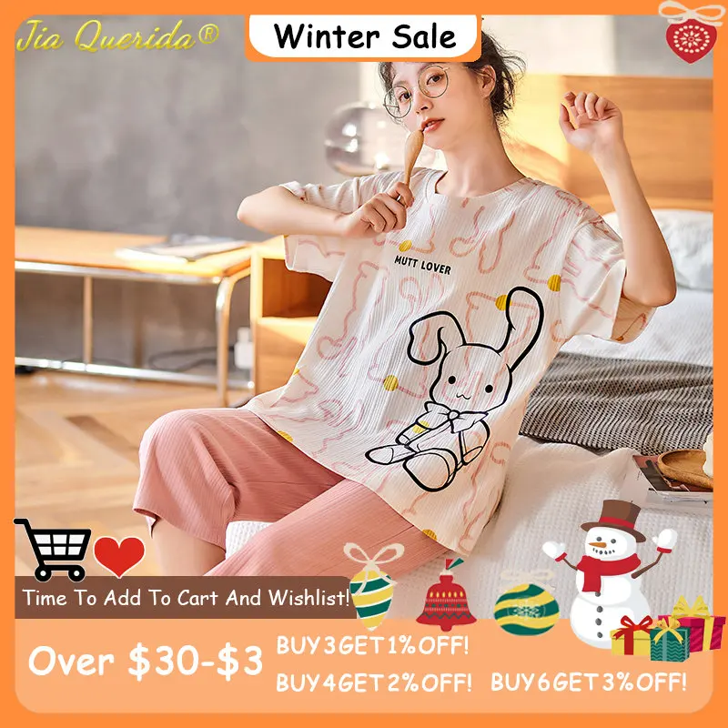 Новые летние пижамы для женщин шорты Kawaii мультфильм кролик печать симпатичная ночная рубашка мягкая хлопковая Пижама для отдыха женские пи...
Новые летние пижамы для женщин шорты Kawaii мультфильм кролик печать симпатичная ночная рубашка мягкая хлопковая Пижама для отдыха женские пи...