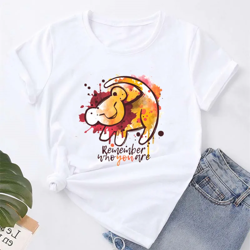 Cartoon Disney The Lion King Graphic Hakuna Matata T Shirt Women Kawaii Tees Funny Harajuku Simba Unisex T-shirt Female Clothing
Cartoon Disney The Lion King Graphic Hakuna Matata T Shirt Women Kawaii Tees Funny Harajuku Simba Unisex T-shirt Female Clothing