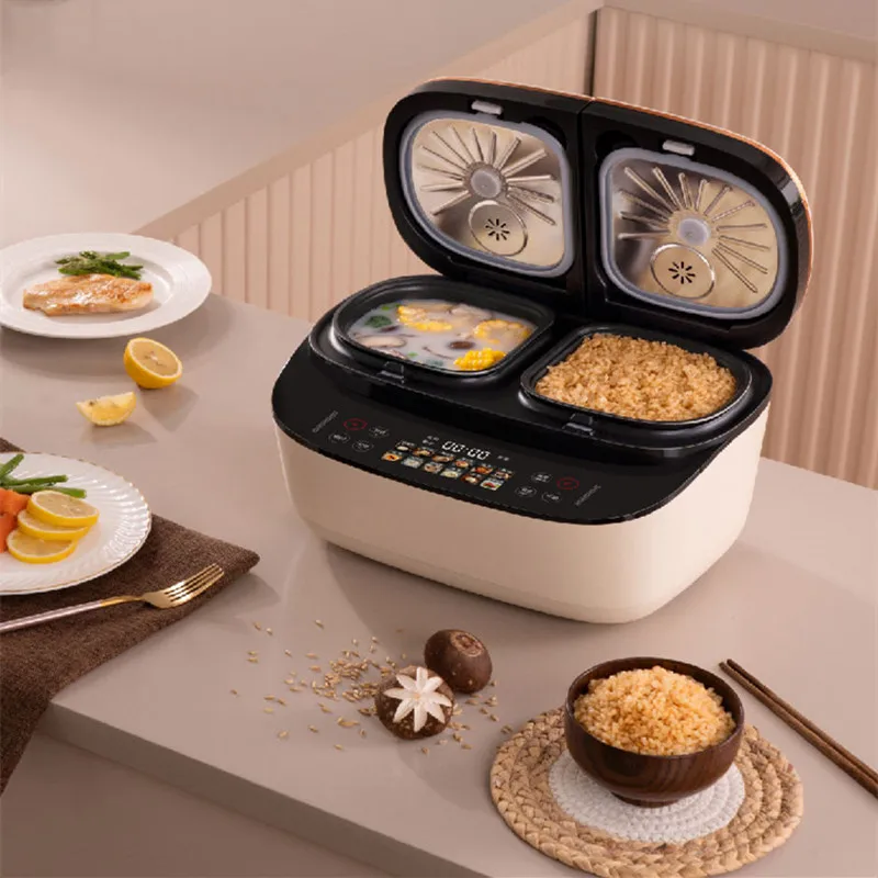 Micro-pressure Rice Cooker Double Gallbladder Double Body Separate Control Rice Cooker 3L Cooking Porridge Soup Rice Cooker
Micro-pressure Rice Cooker Double Gallbladder Double Body Separate Control Rice Cooker 3L Cooking Porridge Soup Rice Cooker