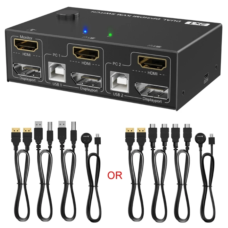 KVM Switch Dual Monitor HDMI-compatible 4K 30Hz HDMI-compatible KVM Dual Monitor Switch Support Automatic System
KVM Switch Dual Monitor HDMI-compatible 4K 30Hz HDMI-compatible KVM Dual Monitor Switch Support Automatic System