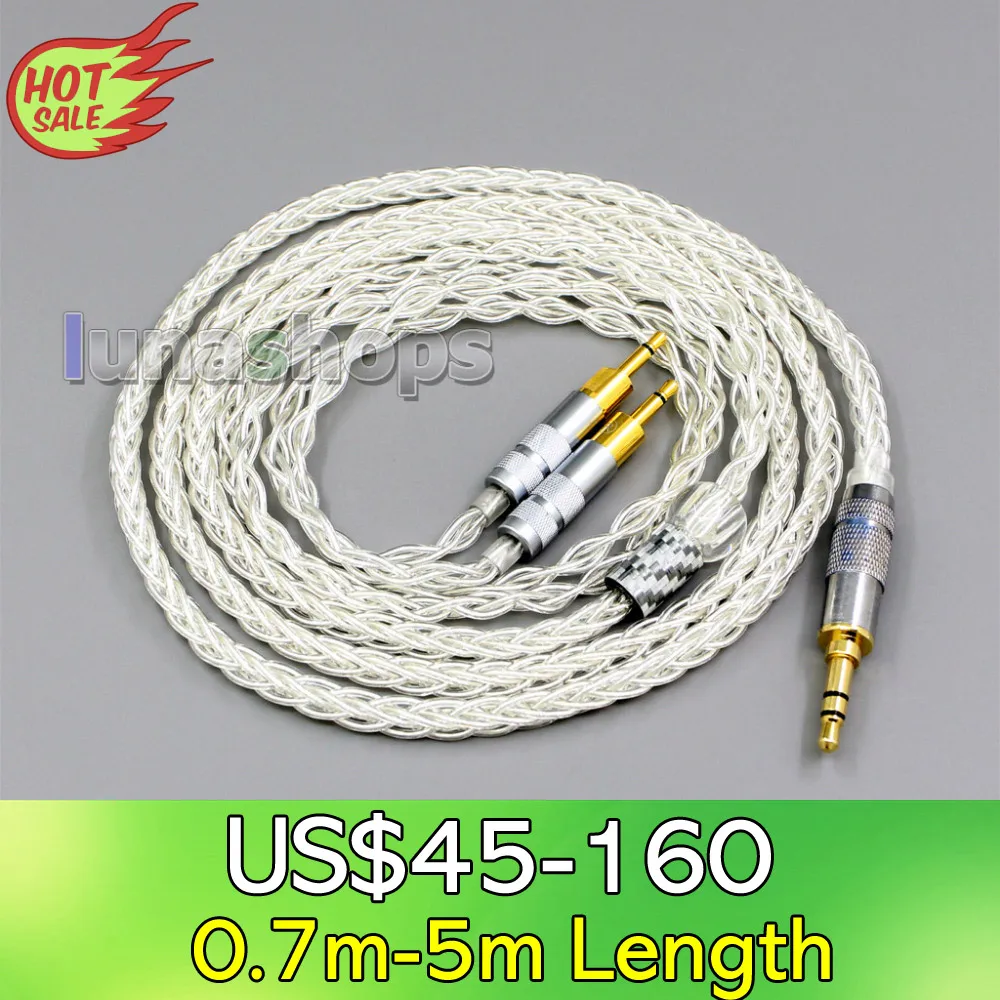 LN006427 99% Pure Silver XLR 2.5mm 4.4mm 3.5mm 8 Core Headphone Earphone Cable For Sennheiser HD700
LN006427 99% Pure Silver XLR 2.5mm 4.4mm 3.5mm 8 Core Headphone Earphone Cable For Sennheiser HD700