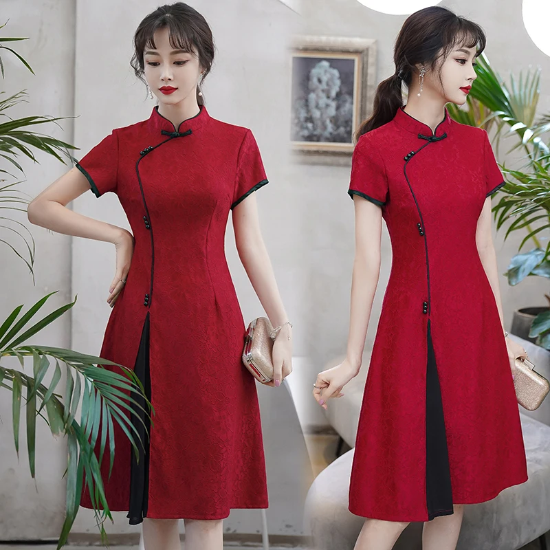 Vintage Lace Patchwork Elegant Young Women Qipao Summer Short Sleeve Chinese Slim Improved Cheongsam Ladies Casual Retro Dress
Vintage Lace Patchwork Elegant Young Women Qipao Summer Short Sleeve Chinese Slim Improved Cheongsam Ladies Casual Retro Dress