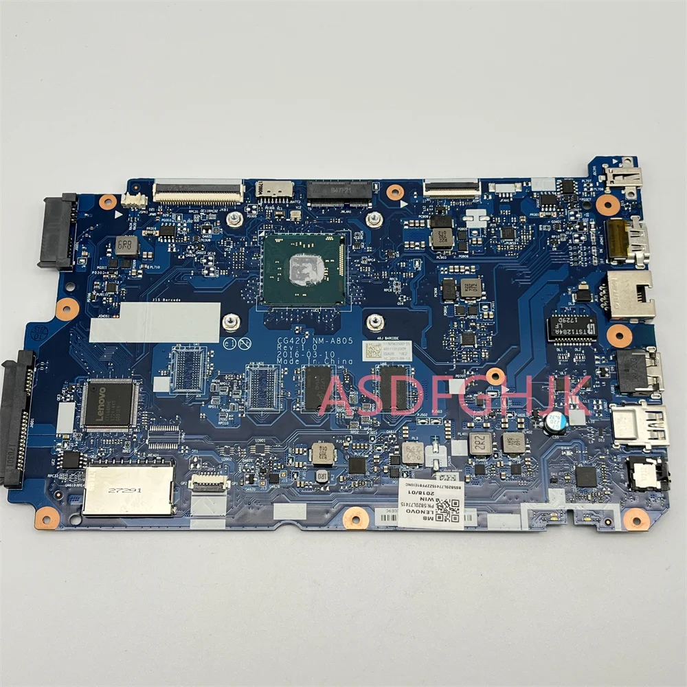 FRU 5B20L77415 For Lenovo 110-14IBR Laptop Motherboard CG420 NM-A805 With N3060 CPU 100% Tested Perfectly
FRU 5B20L77415 For Lenovo 110-14IBR Laptop Motherboard CG420 NM-A805 With N3060 CPU 100% Tested Perfectly