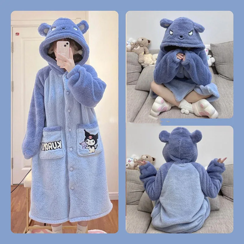 New Kawaii Sanrio Pajamas Kuromi My Melody Cute Girl Plush Toy Cartoon Anime Winter Extra Thick Coral Fleece Pajamas Home Gifts
New Kawaii Sanrio Pajamas Kuromi My Melody Cute Girl Plush Toy Cartoon Anime Winter Extra Thick Coral Fleece Pajamas Home Gifts