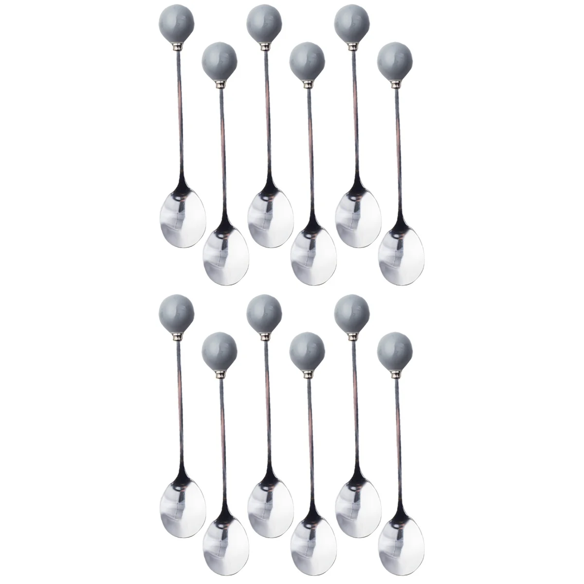 12 pcs Ceramic Handle Mini Stainless Steel Spoon Flatware Tableware for Cake Coffee Dessert (Grey Spoon)
12 pcs Ceramic Handle Mini Stainless Steel Spoon Flatware Tableware for Cake Coffee Dessert (Grey Spoon)